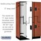 Salsbury Industries Wardrobe Locker, 45" W, 21" D, 76" H, (3) Wide, (6) Openings, Cherry 27361CHE - alternate 8